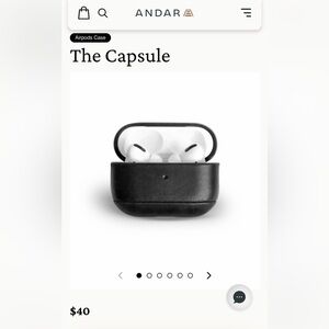 Full-Grain Black Leather AirPods Pro 3 Case